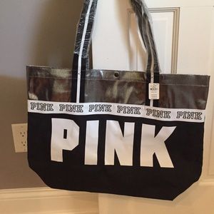 New Pink Color Block Tote